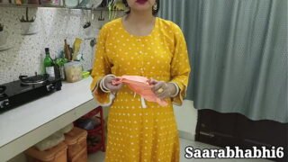 hot Indian bhabhi got caught with condom before hard fuck