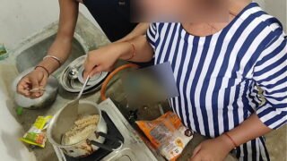 Indian Marathi girlfriend gets fucking by boyfriend in the kitchen